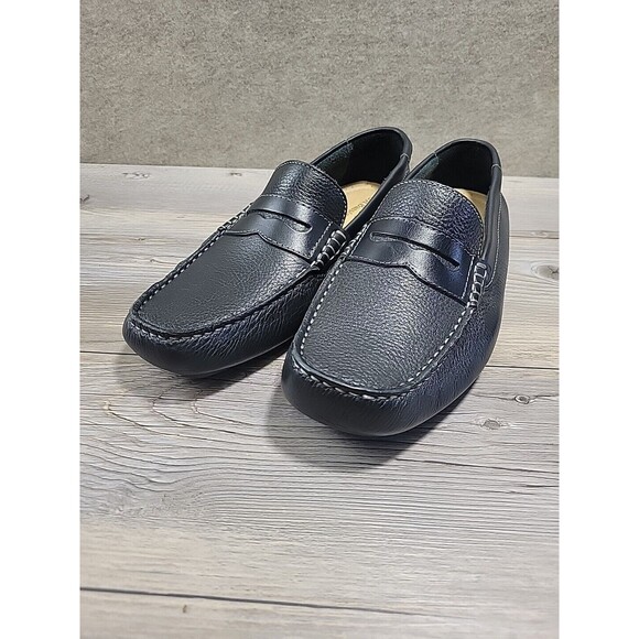 GH Bass‎ Monte Mens Penny Loafer Black 8.5 Drivers Leather EXCELLENT - Picture 1 of 16